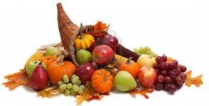 5723554-a-fall-arrangement-in-a-cornucopia-on-a-white-background
