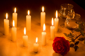 Heart of candles